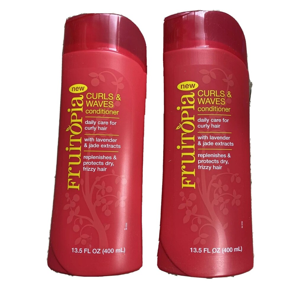 2 FRUITOPIA Curls & Waves Conditioners (lavender~jade extracts) 13.5 oz.each NEW
